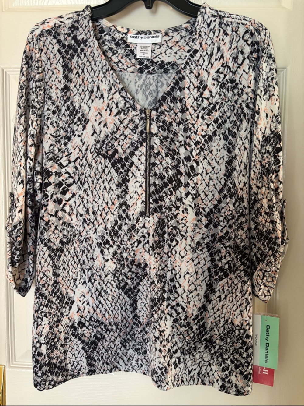 Cathy Daniels Pink Snake Tunic
